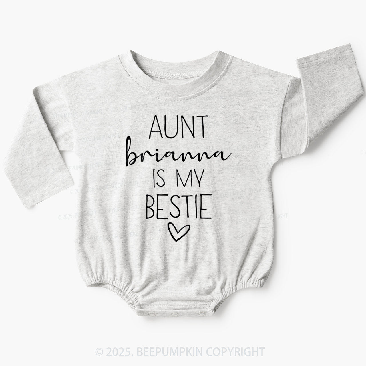 Personalized Auntie's Bestie Baby Bubble Romper Beepumpkin