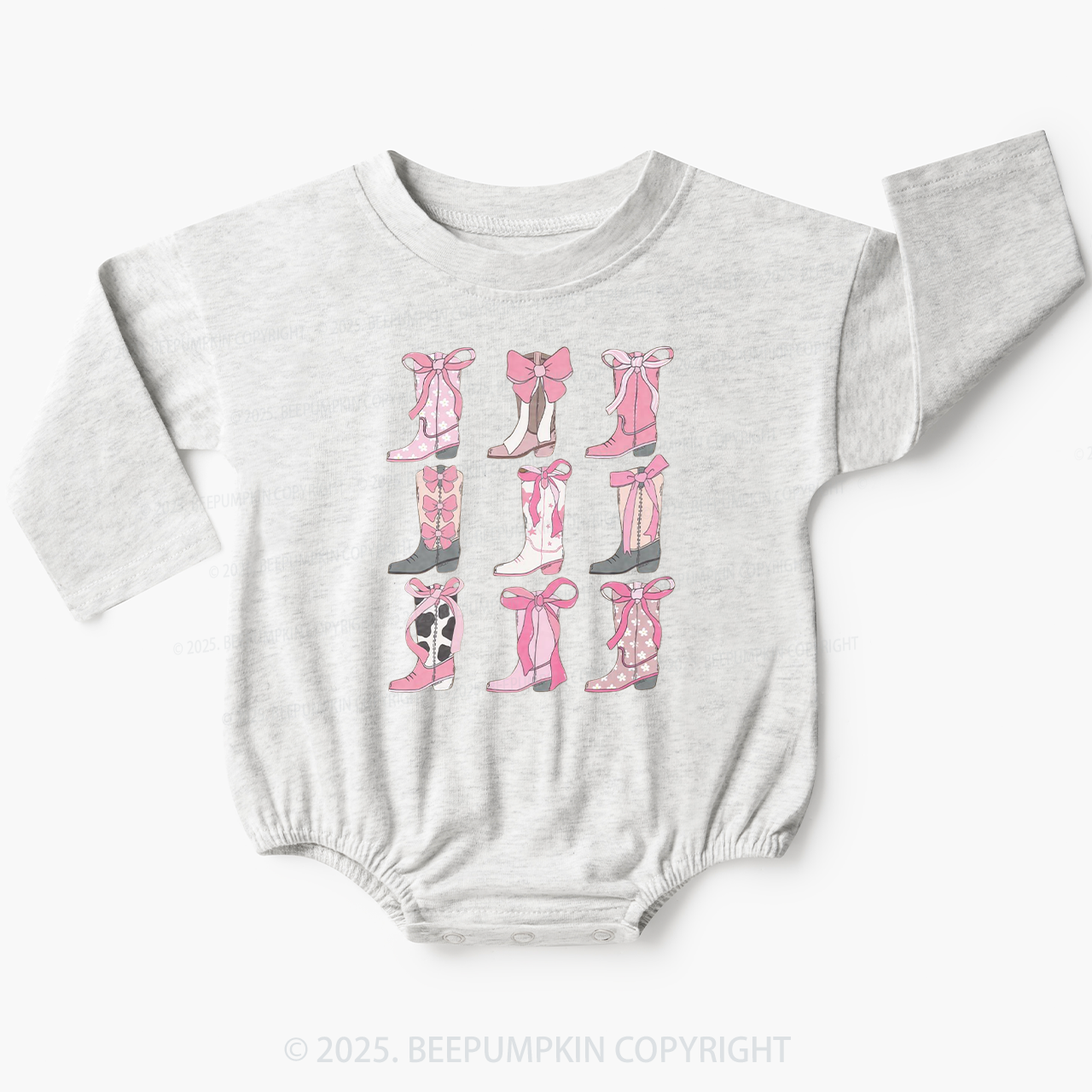 Cowgirl Boots Baby Bubble Romper Beepumpkin