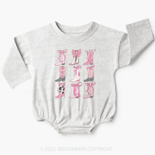 Cowgirl Boots Baby Bubble Romper Beepumpkin