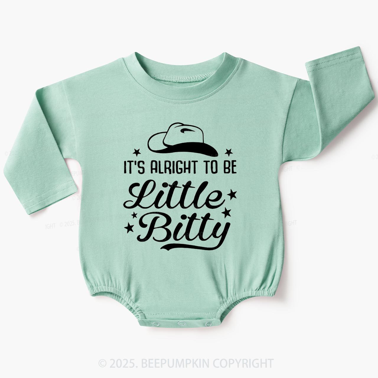 It's Alright To Be Little Bittty Baby Bubble Romper Beepumpkin