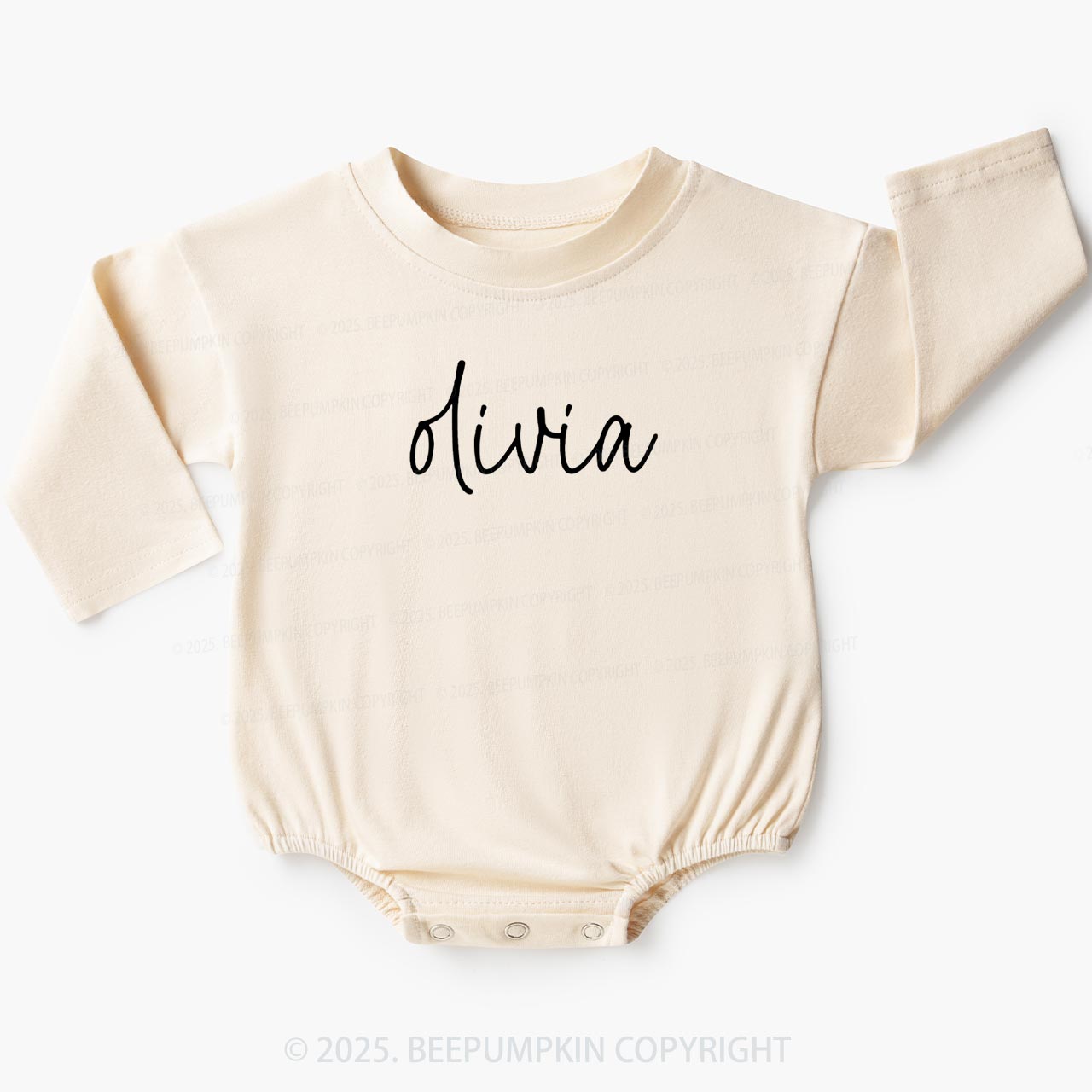 Personalized Name Baby Bubble Romper Beepumpkin