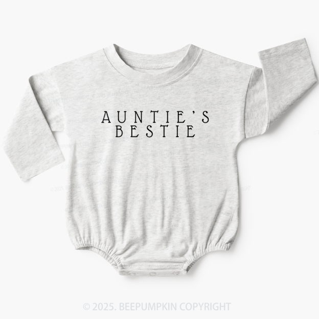 Auntie's Bestie Baby Bubble Romper Beepumpkin
