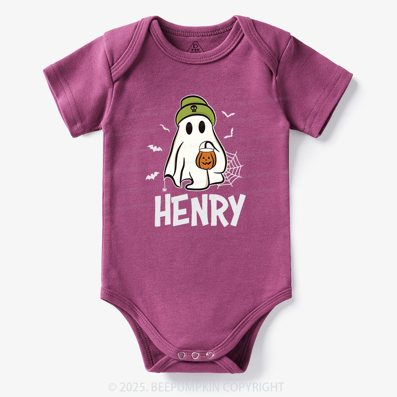 Personalized Ghost Name Bodysuit Beepumpkin