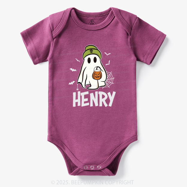 Personalized Ghost Name Bodysuit Beepumpkin