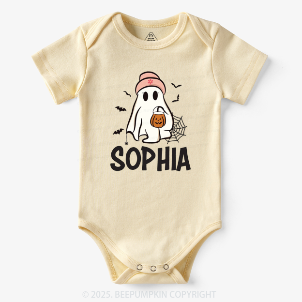 Personalized Ghost Name Bodysuit Beepumpkin