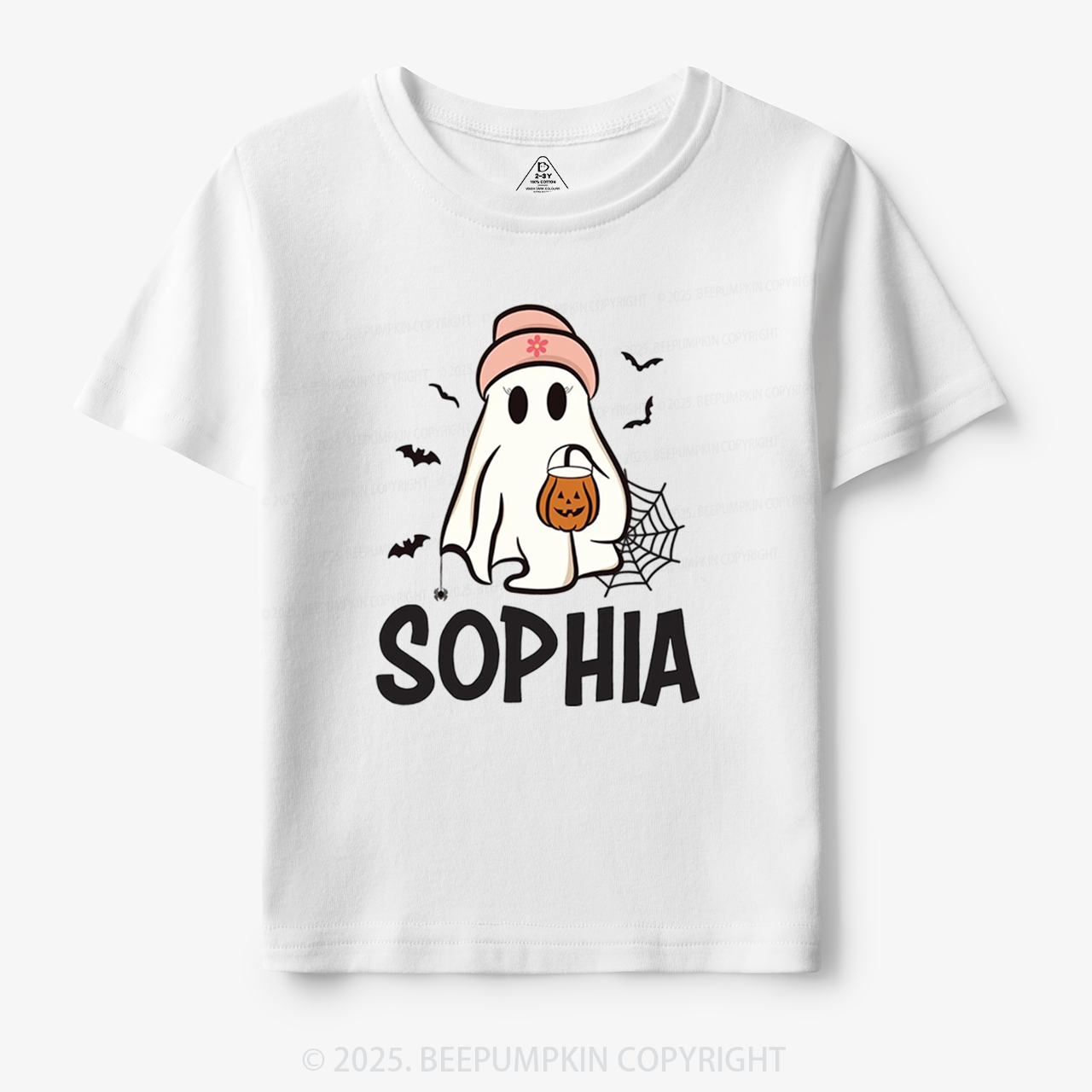 Personalized Ghost Name Toddler&Kid's Tees Beepumpkin