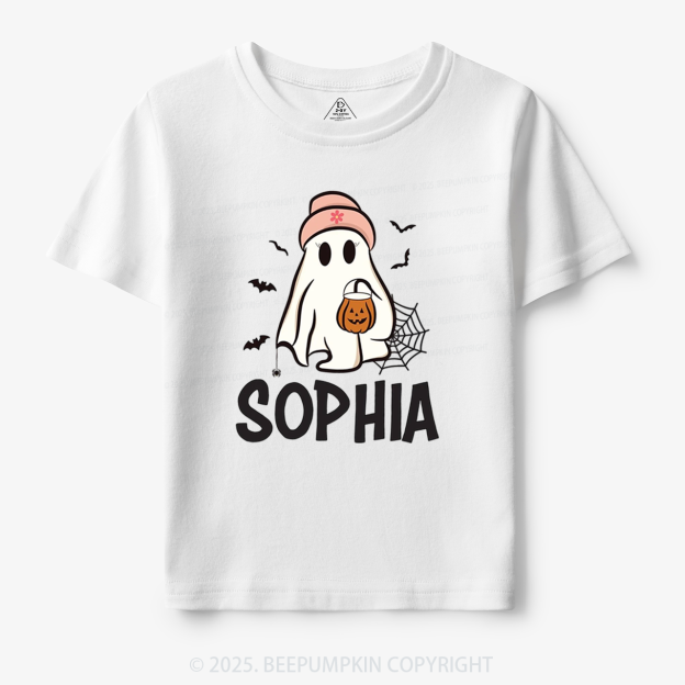 Personalized Ghost Name Toddler&Kid's Tees Beepumpkin