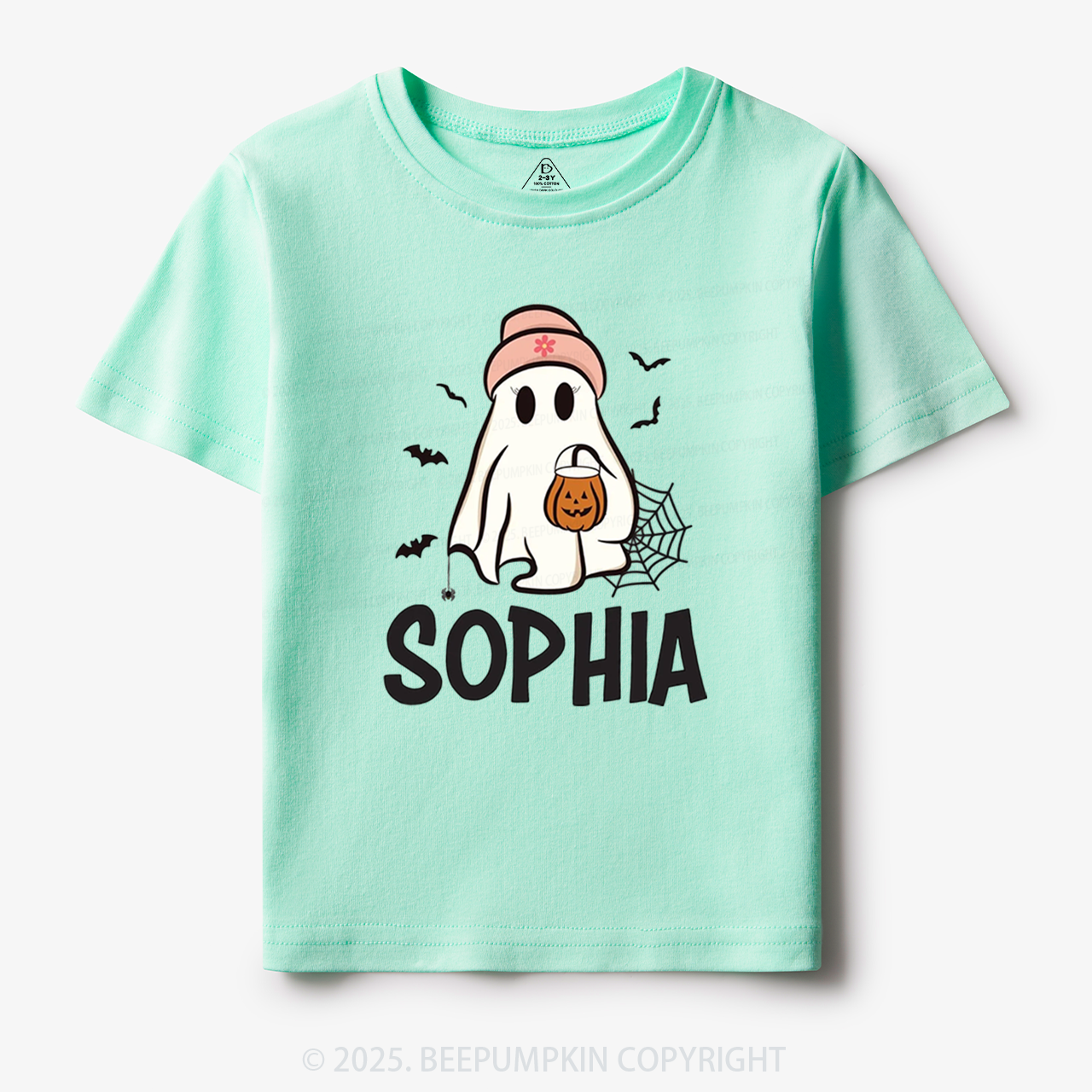 Personalized Ghost Name Toddler&Kid's Tees Beepumpkin