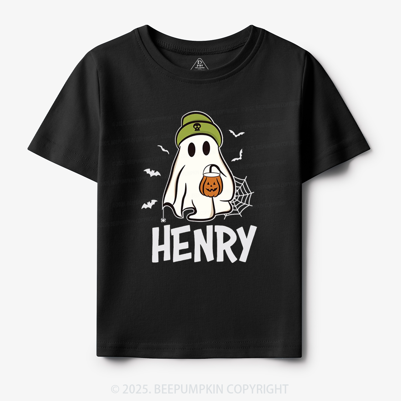 Personalized Ghost Name Toddler&Kid's Tees Beepumpkin