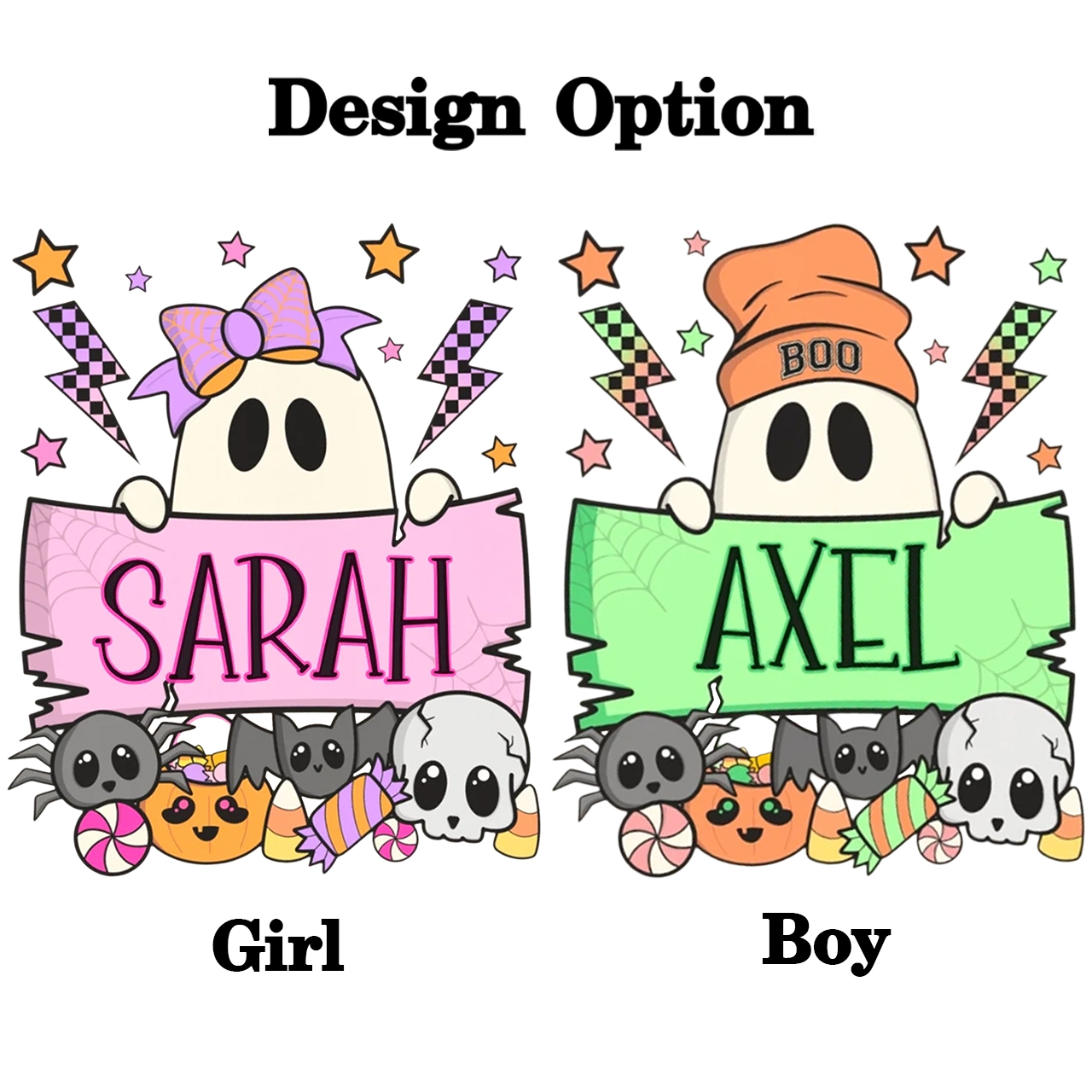 Personalized Boo & Glow Buddies Toddler&Kid's Tees Beepumpkin