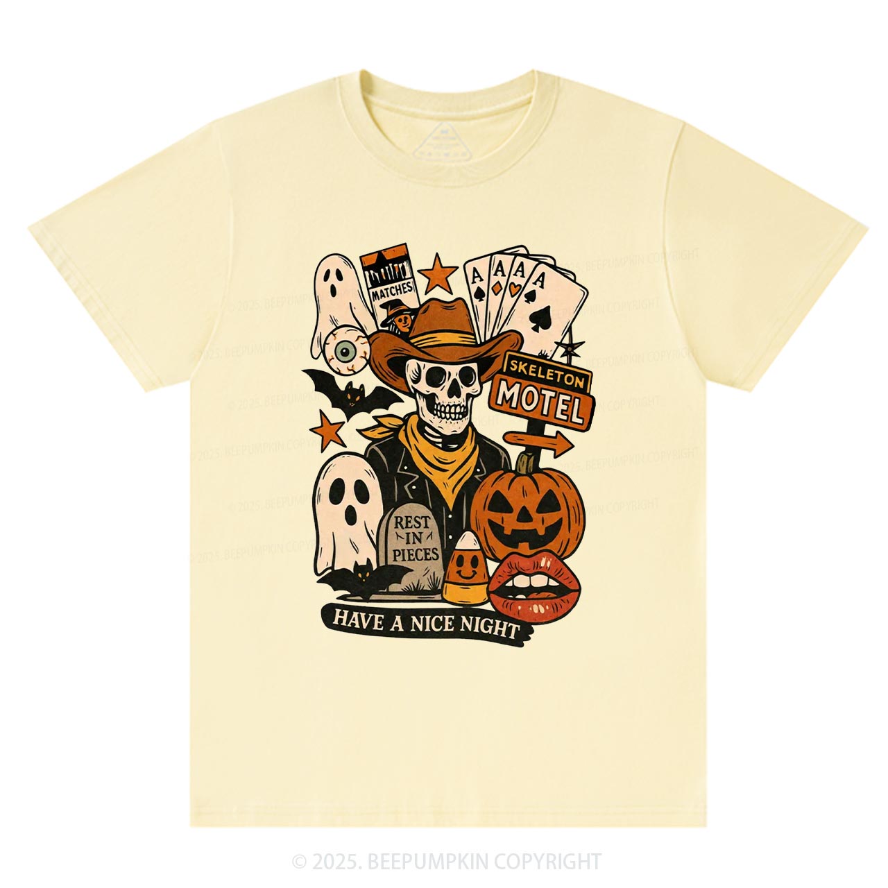 Spooky Western Skeleton T-Shirts Beepumpkin