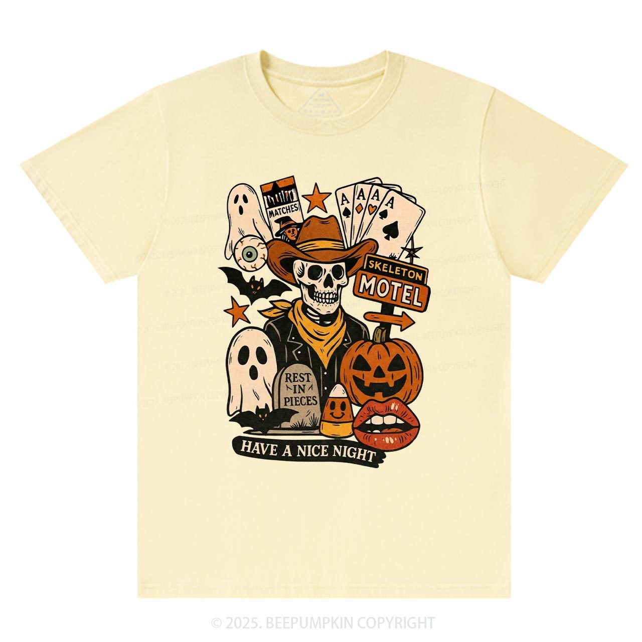 Spooky Western Skeleton T-Shirts Beepumpkin