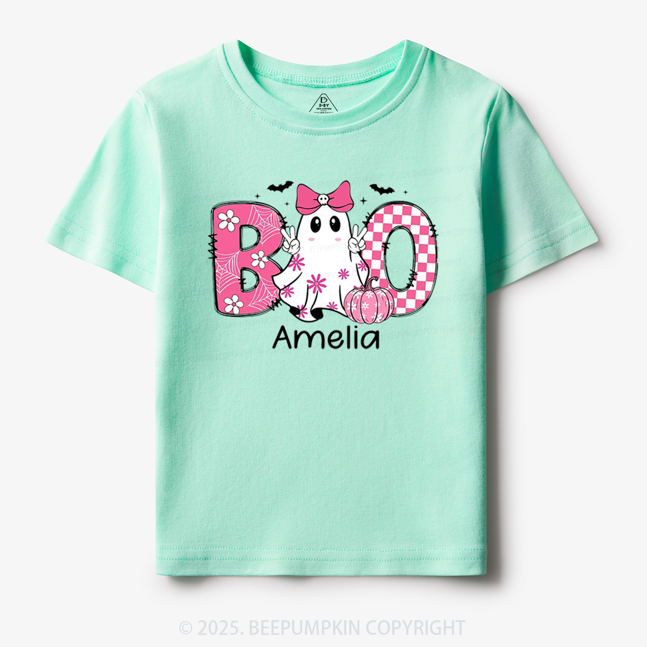Personalized Halloween Kids Name Toddler&Kid's Tees Beepumpkin