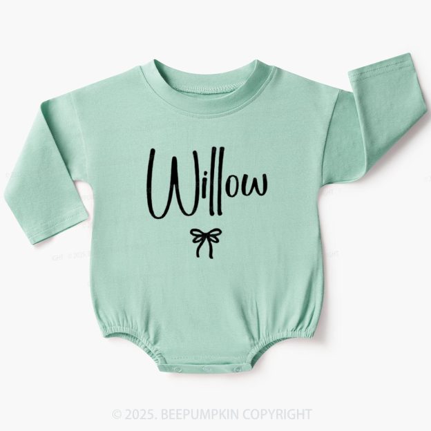 Personalized Name Baby Bubble Romper Beepumpkin