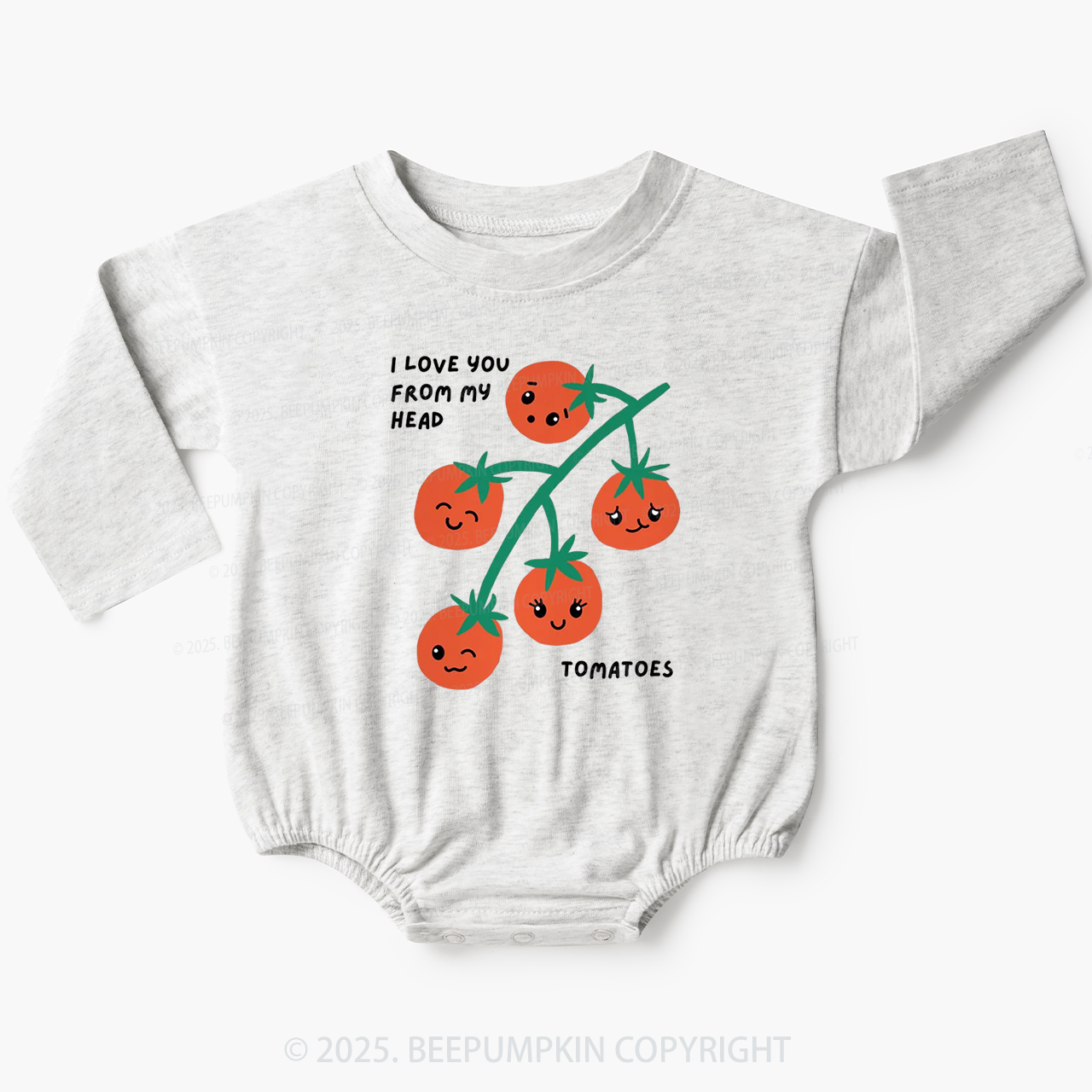 I Love You From My Head Tomatoes Baby Bubble Romper Beepumpkin