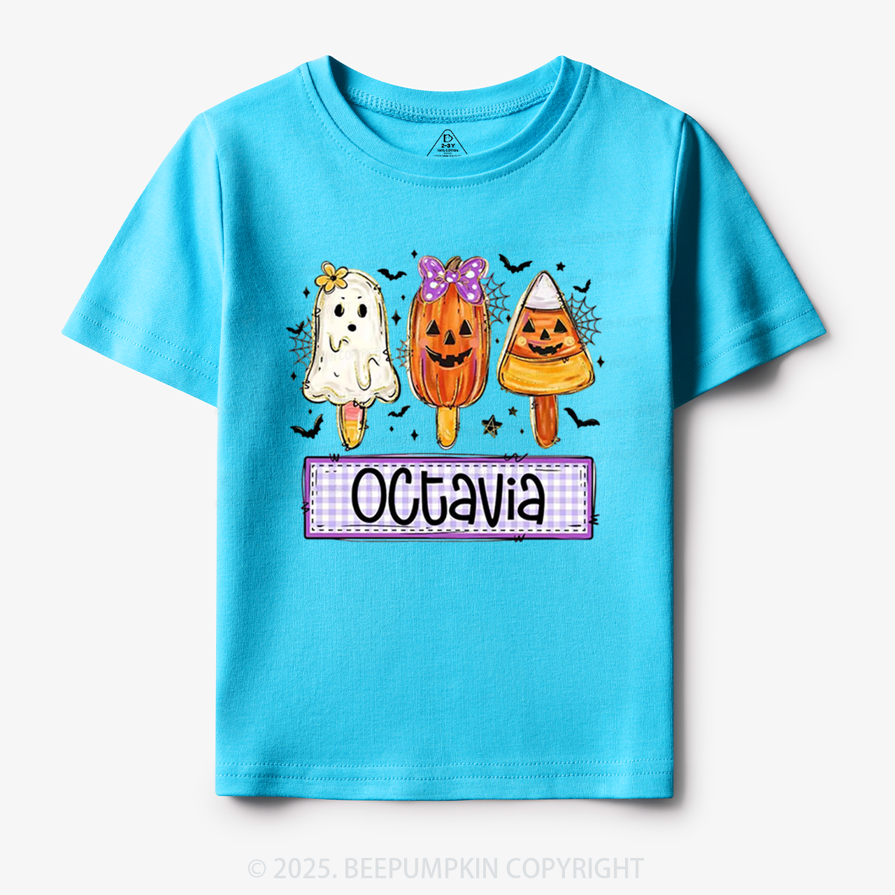 Personalized Boy Girl Halloween Toddler&Kid's Tees Beepumpkin