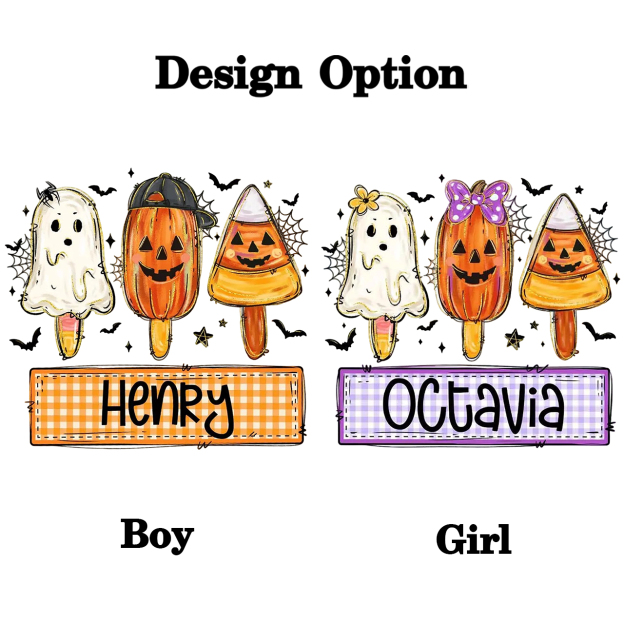 Personalized Boy Girl Halloween Bodysuit Beepumpkin