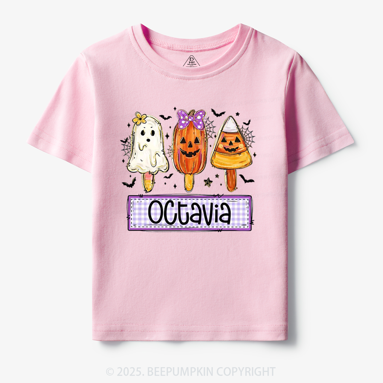 Personalized Boy Girl Halloween Toddler&Kid's Tees Beepumpkin