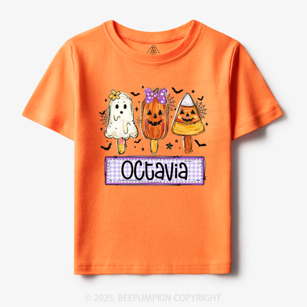 Personalized Boy Girl Halloween Toddler&Kid's Tees Beepumpkin