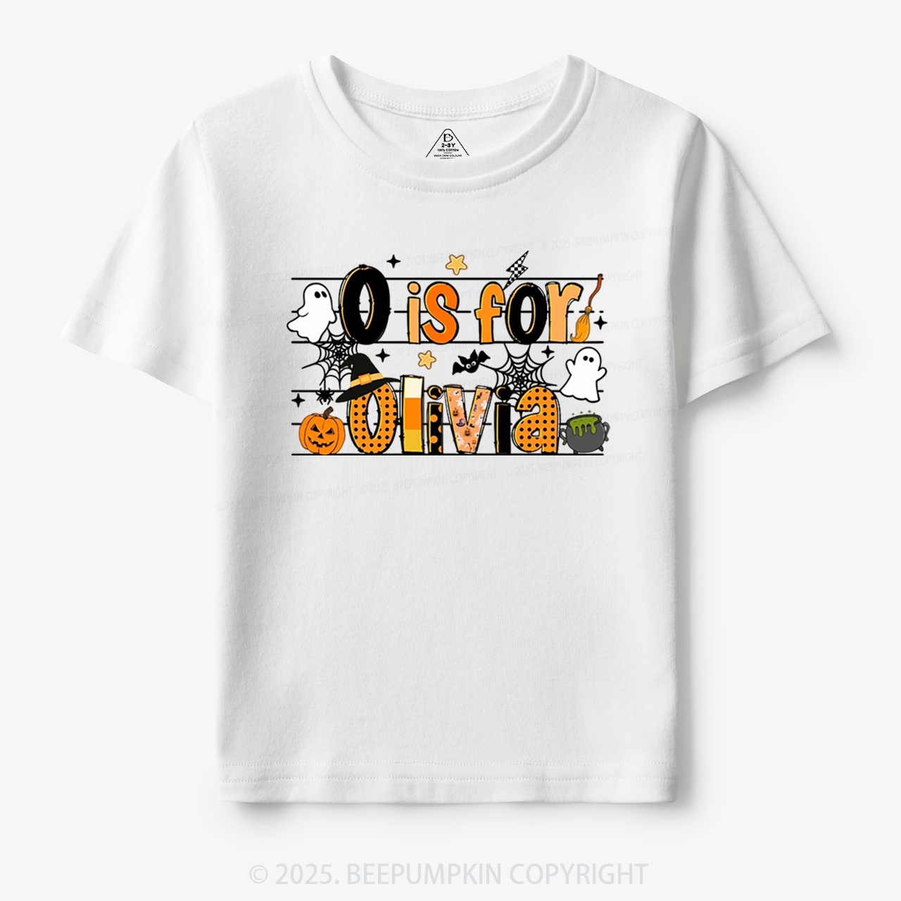 Personalized Name Halloween Toddler&Kid's Tees Beepumpkin