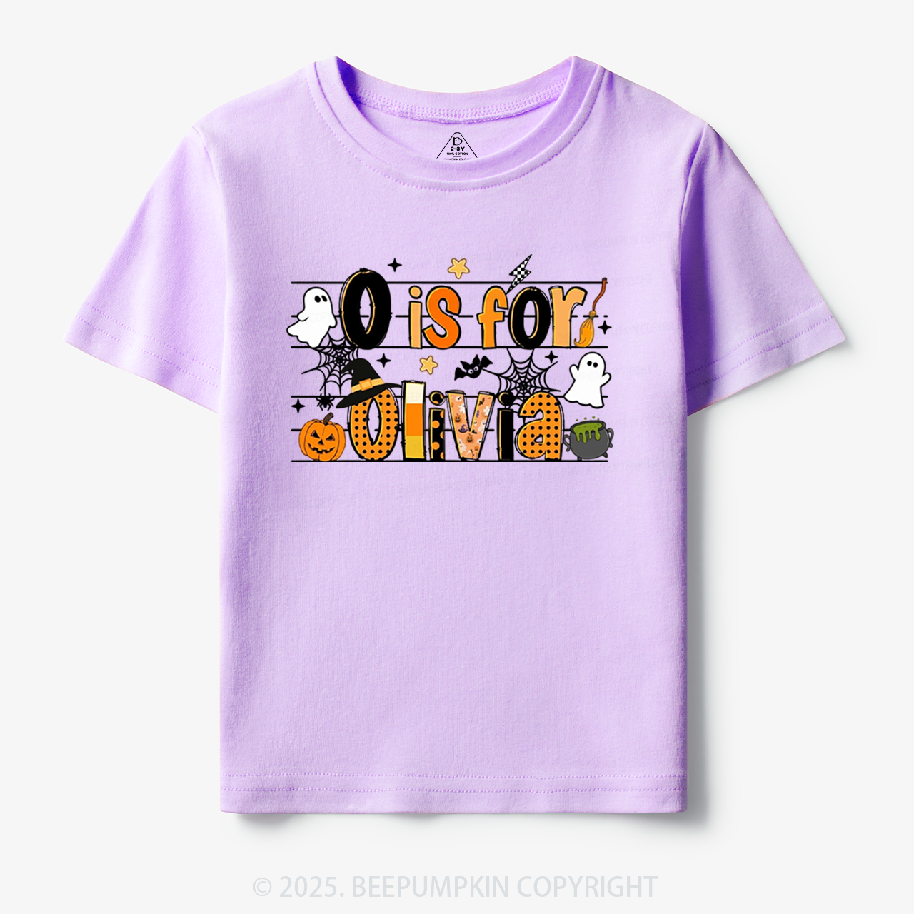 Personalized Name Halloween Toddler&Kid's Tees Beepumpkin