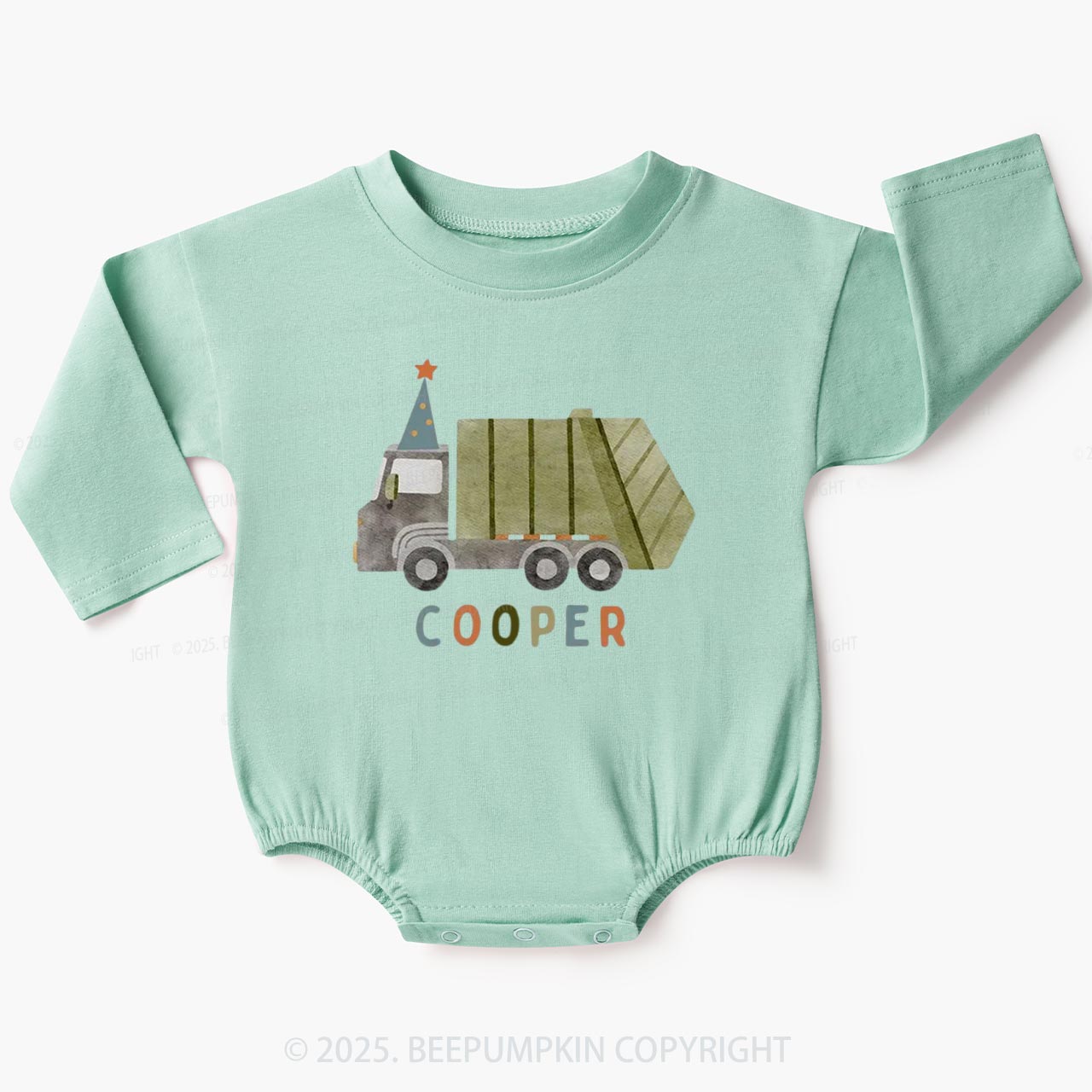 Truck Birthday Baby Bubble Romper Beepumpkin