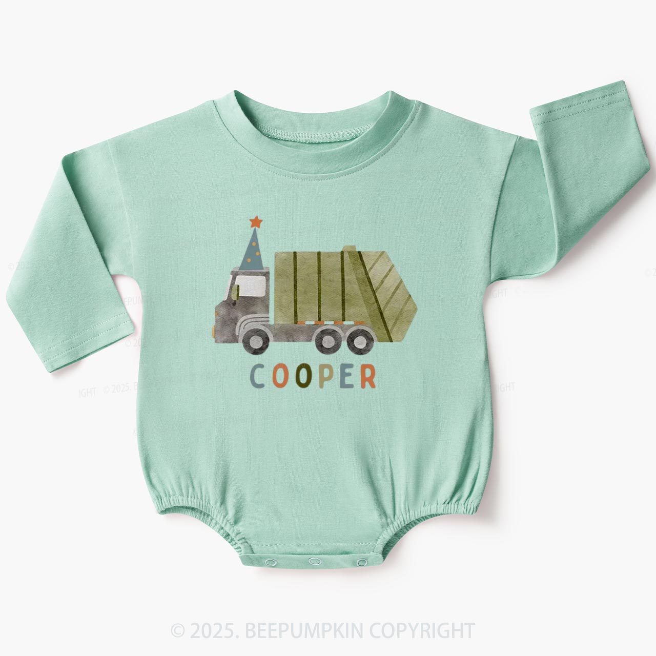 Truck Birthday Baby Bubble Romper Beepumpkin