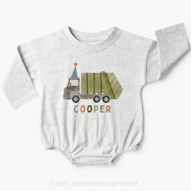 Truck Birthday Baby Bubble Romper Beepumpkin