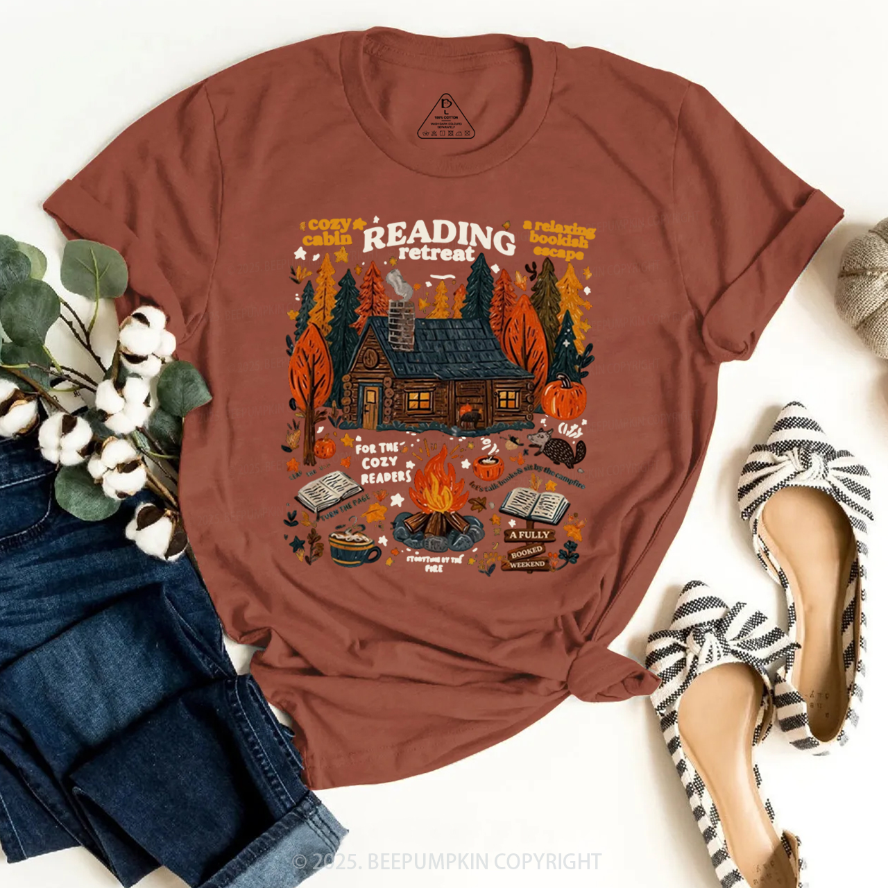 Fall Bookish T-Shirts Beepumpkin