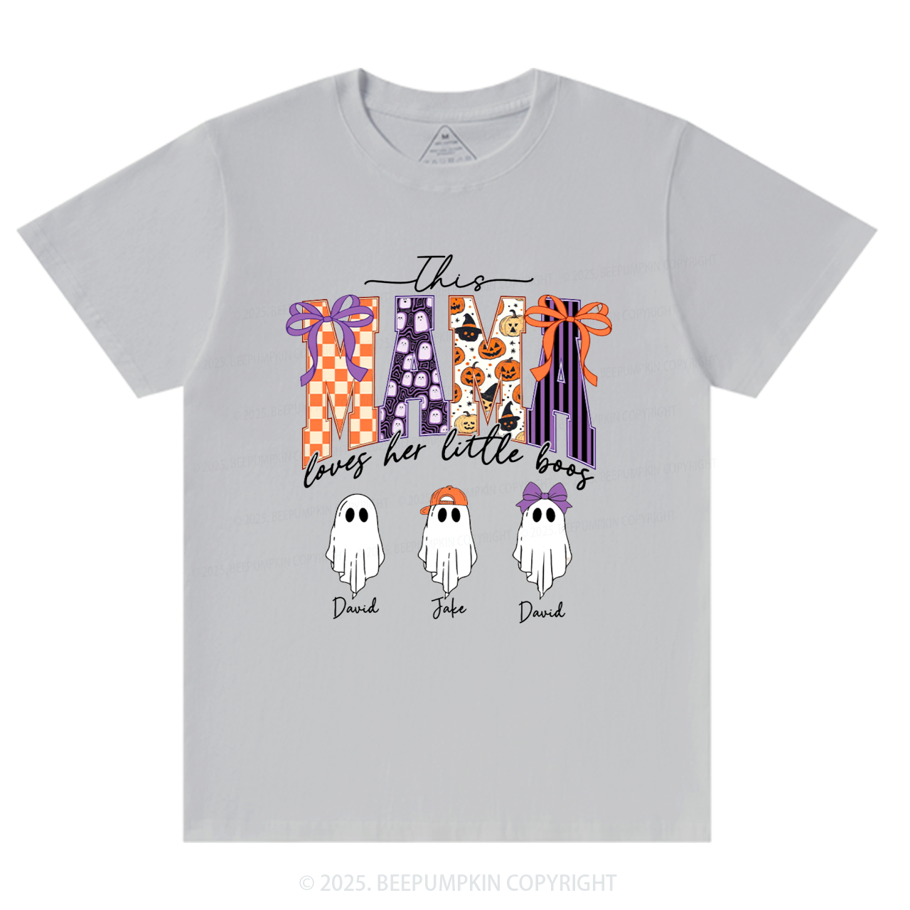Personalized Halloween Mama Ghost T-Shirts Beepumpkin