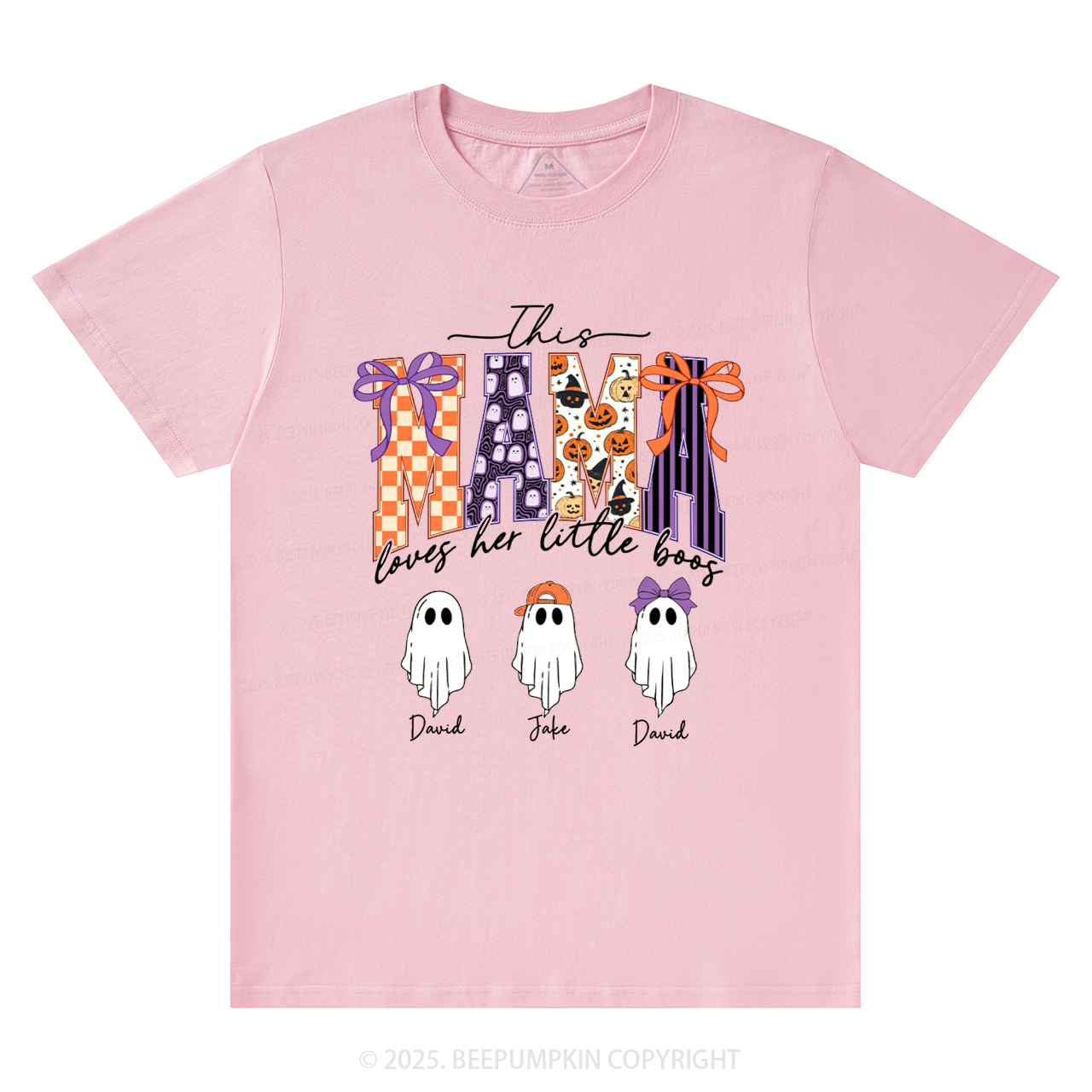 Personalized Halloween Mama Ghost T-Shirts Beepumpkin