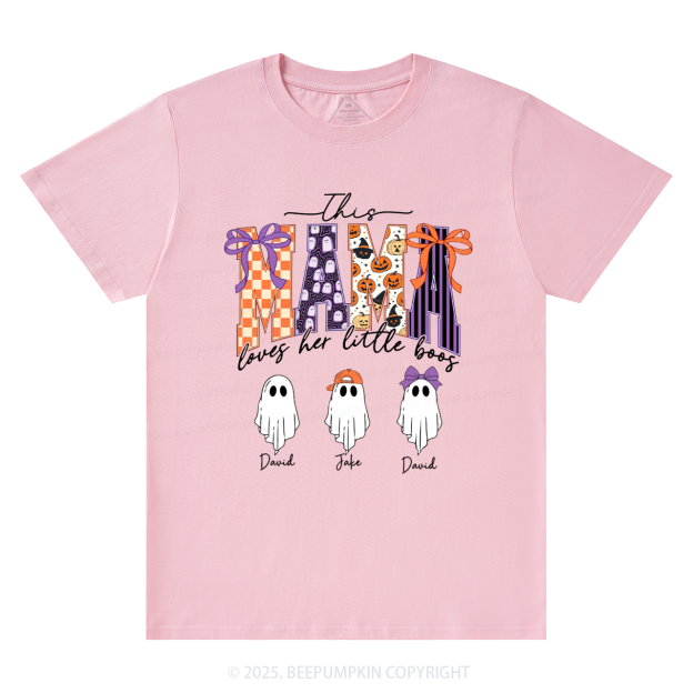 Personalized Halloween Mama Ghost T-Shirts Beepumpkin