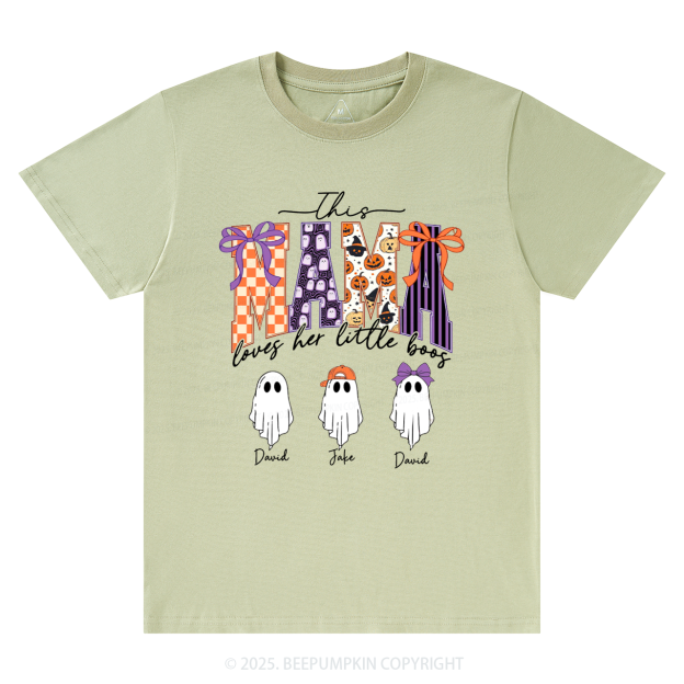 Personalized Halloween Mama Ghost T-Shirts Beepumpkin