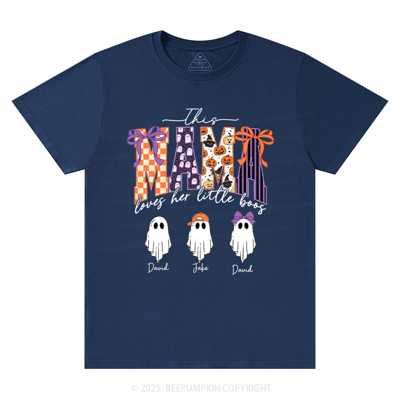 Personalized Halloween Mama Ghost T-Shirts Beepumpkin