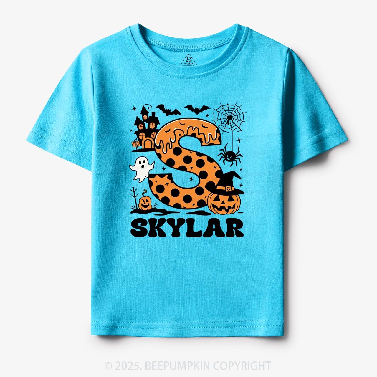Cute Personalized Name Halloween Toddler&Kid's Tees Beepumpkin