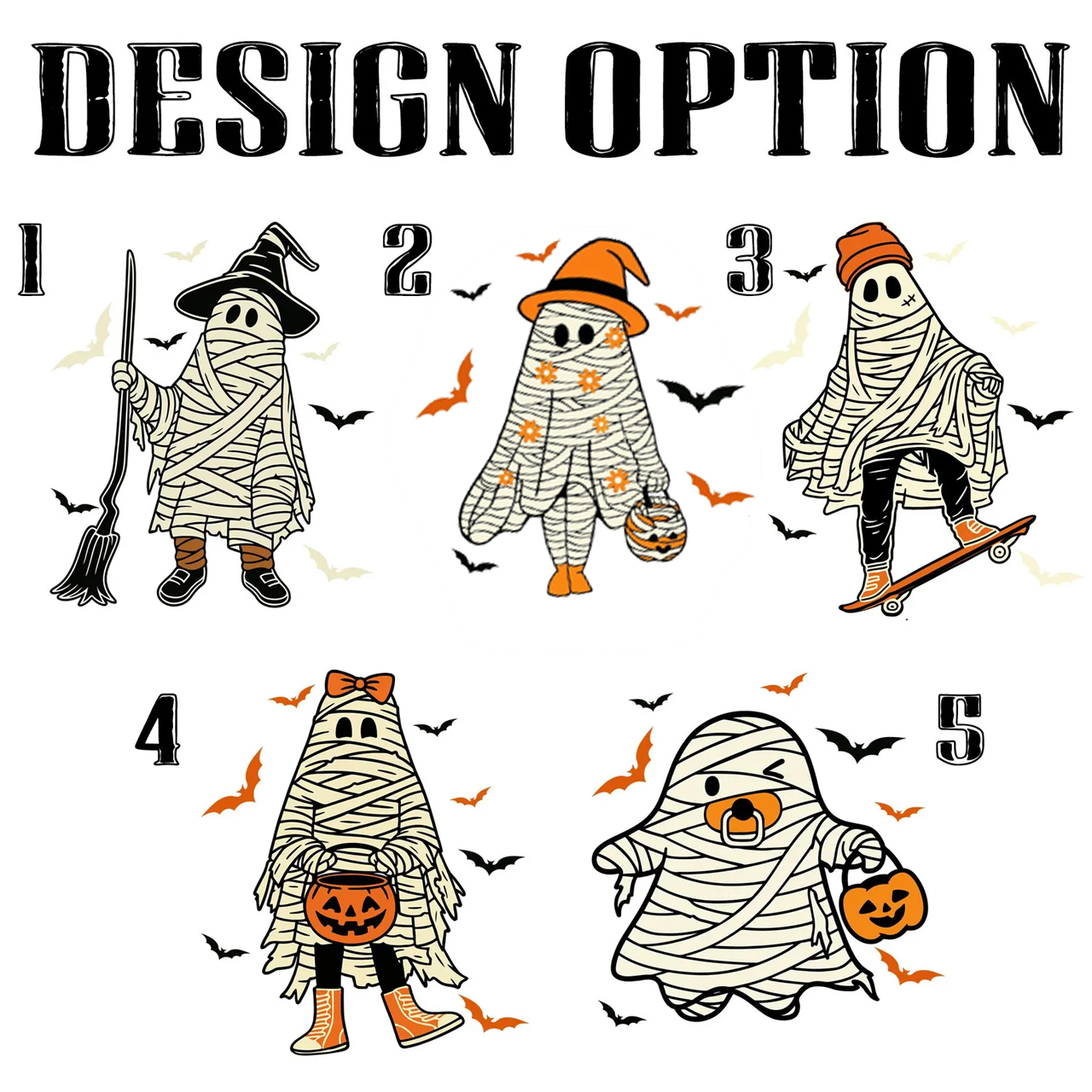 Personalized Spooky Season Trick-Or-Treat Halloween Family Matching Shirts