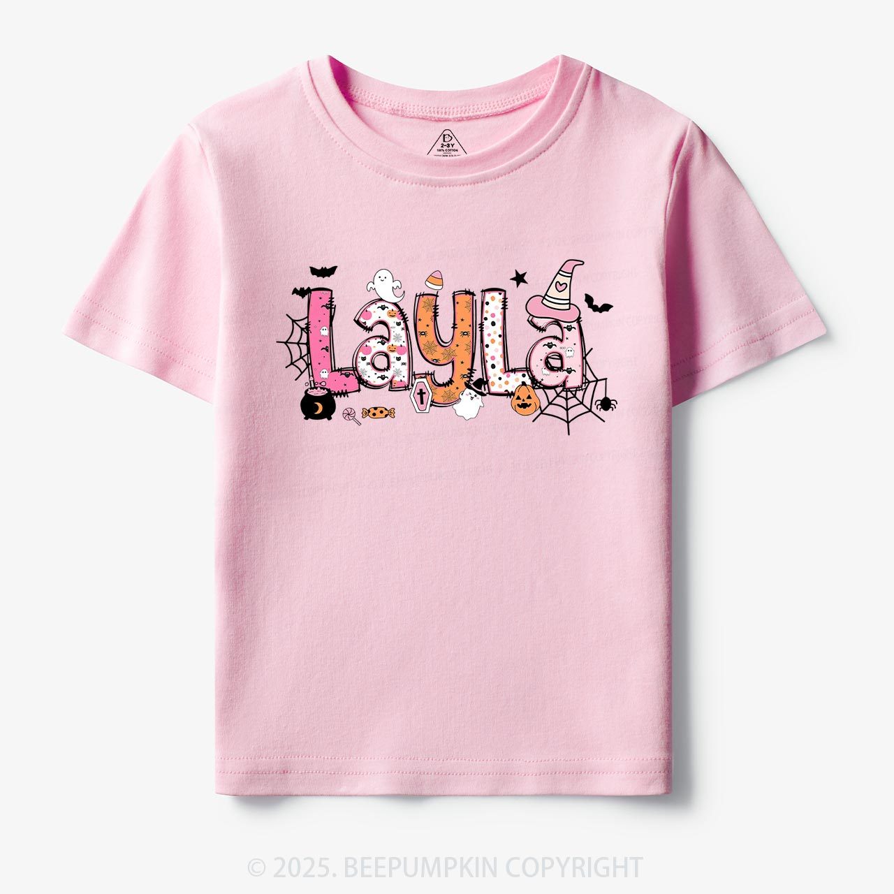 Personalized Name Halloween Girls Tees | Toddler & Kid's Tees Beepumpkin