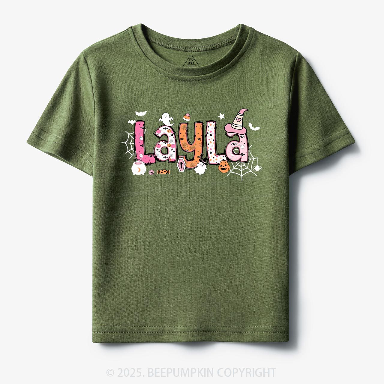 Personalized Name Halloween Girls Tees | Toddler & Kid's Tees Beepumpkin