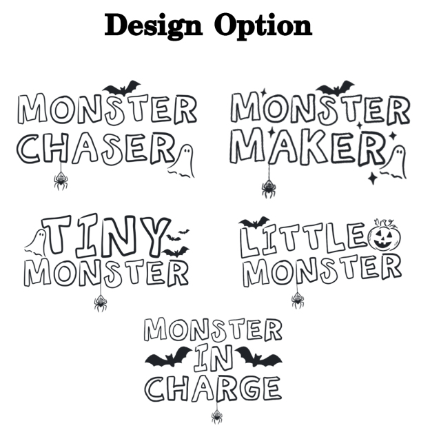 Personalized Little Monster Crew Halloween Family Matching Shirts