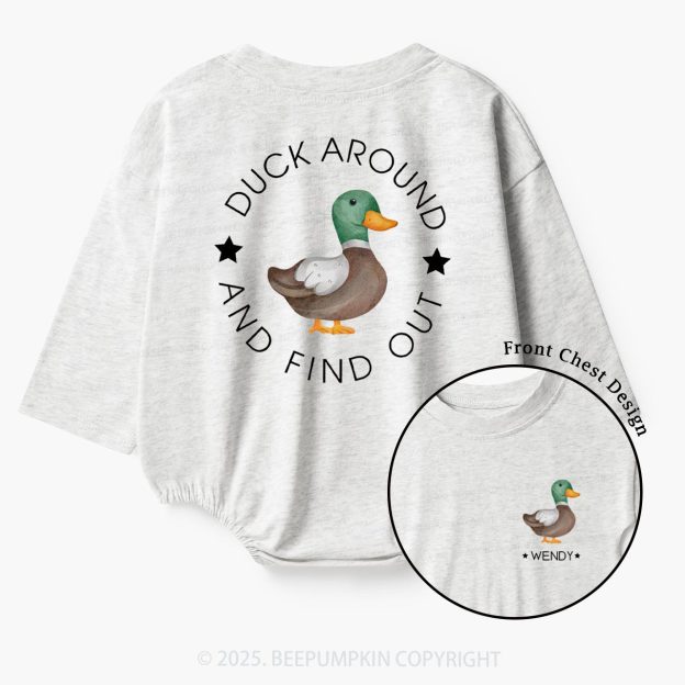 Duck Around and Find Out  Baby Bubble Romper Beepumpkin