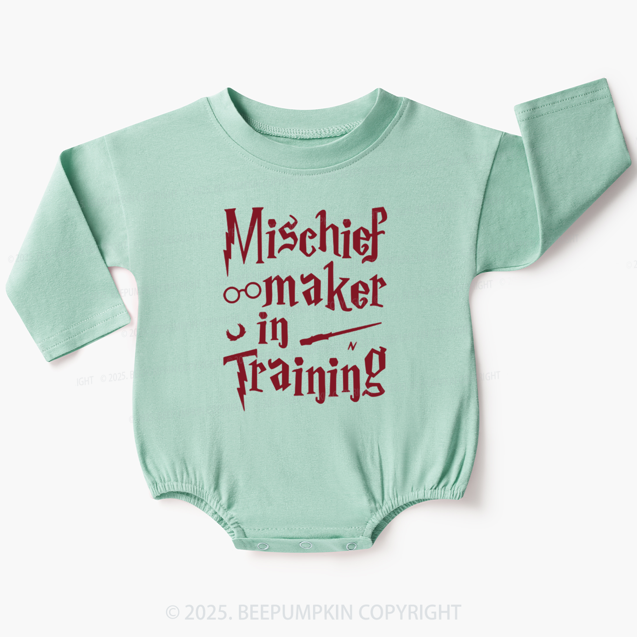Mischief Maker In Training Baby Bubble Romper Beepumpkin