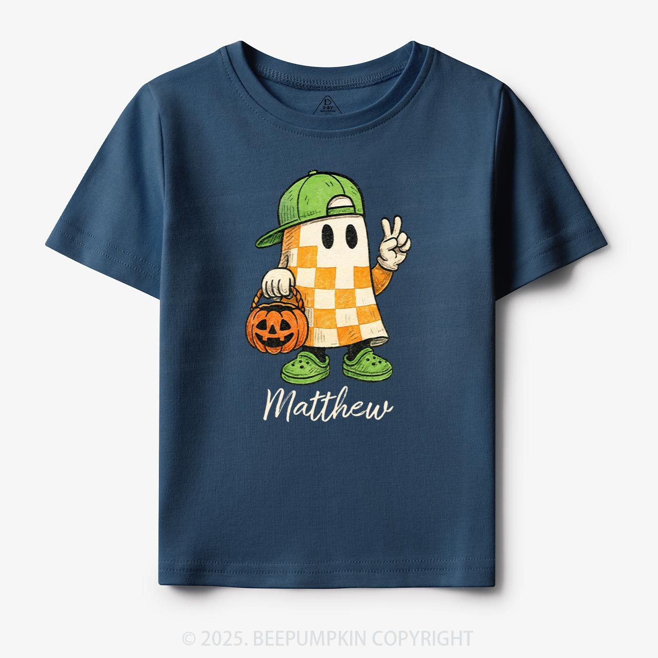 Personalized Halloween Cute Ghost and Pumpkin Toddler&Kid's Tees Beepumpkin