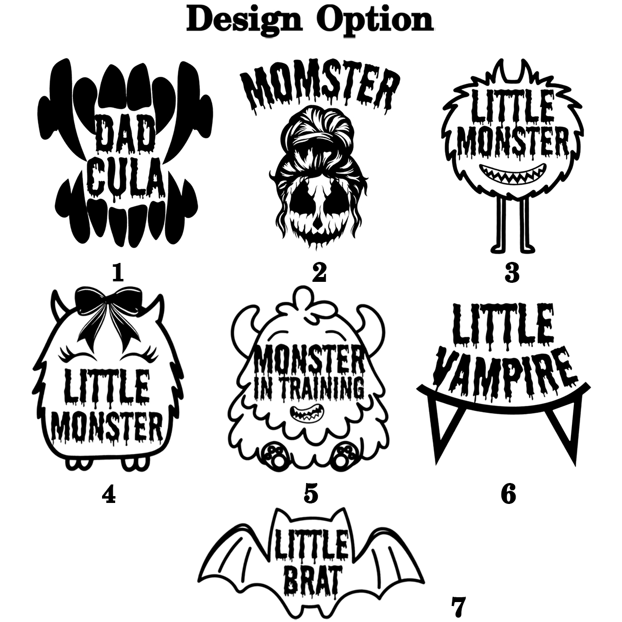 Monstrous Vibes Halloween Family Matching Shirts