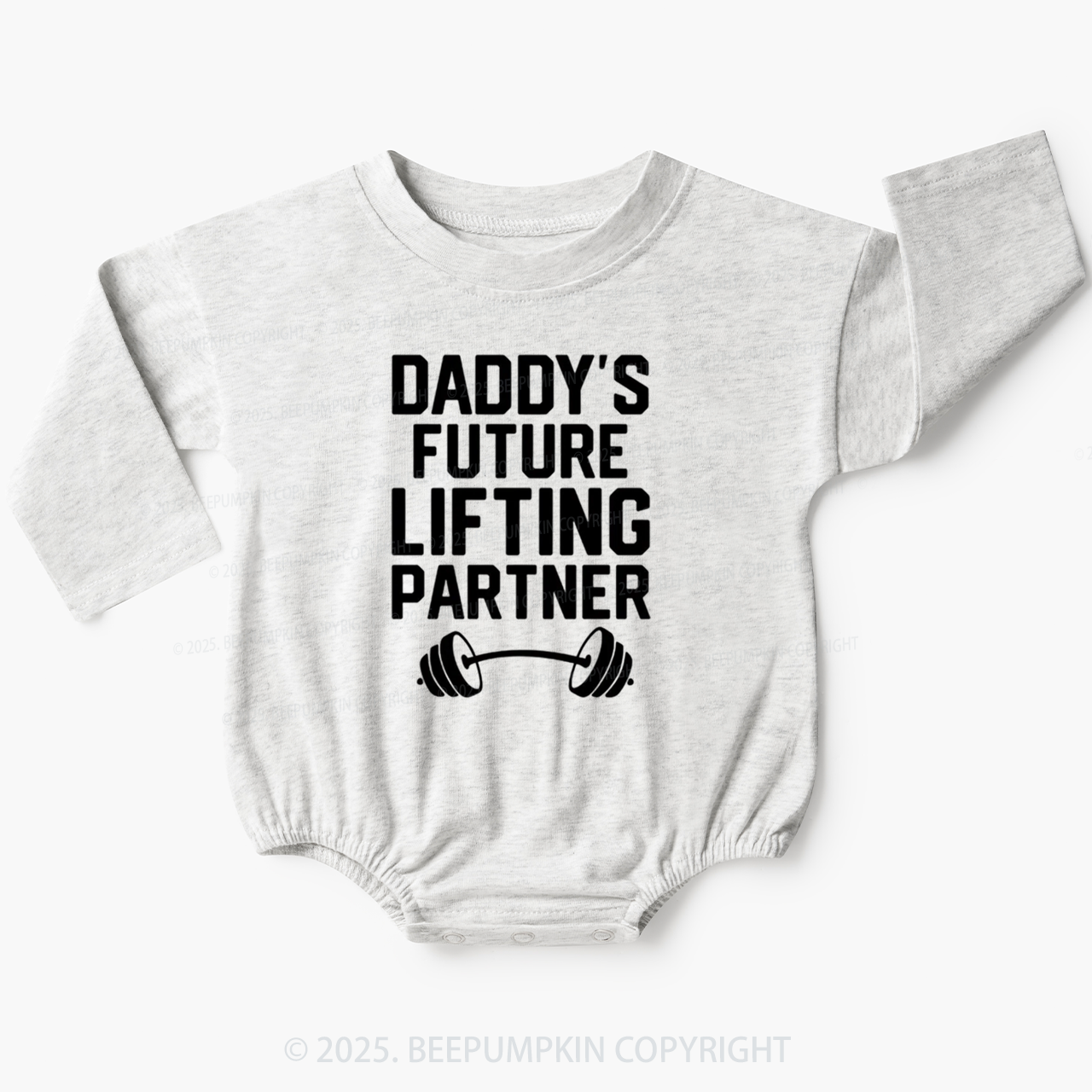 Daddy’s Future Lifting Partner Baby Bubble Romper Beepumpkin