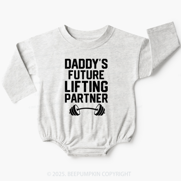 Daddy’s Future Lifting Partner Baby Bubble Romper Beepumpkin
