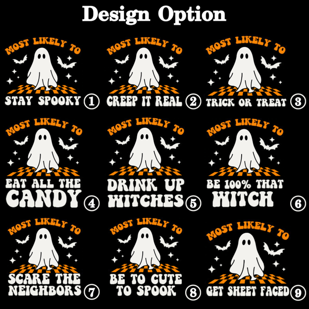 Personalized Most Likely To Halloween Family Matching Shirts
