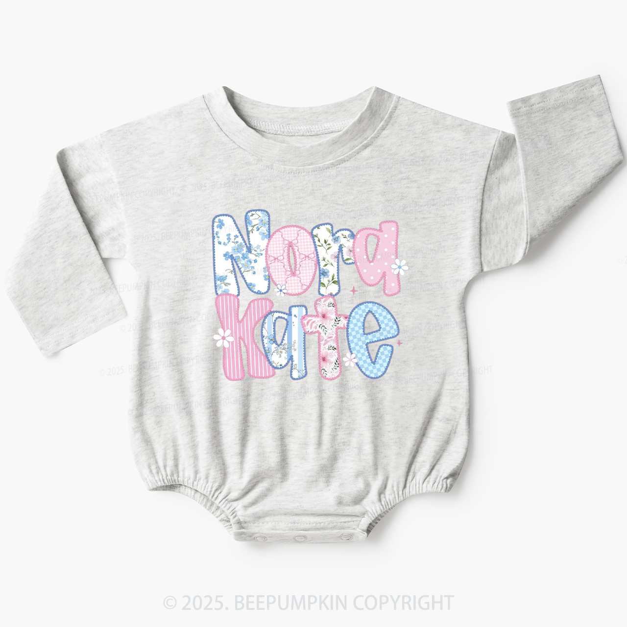 Personalized Name Baby Bubble Romper Beepumpkin