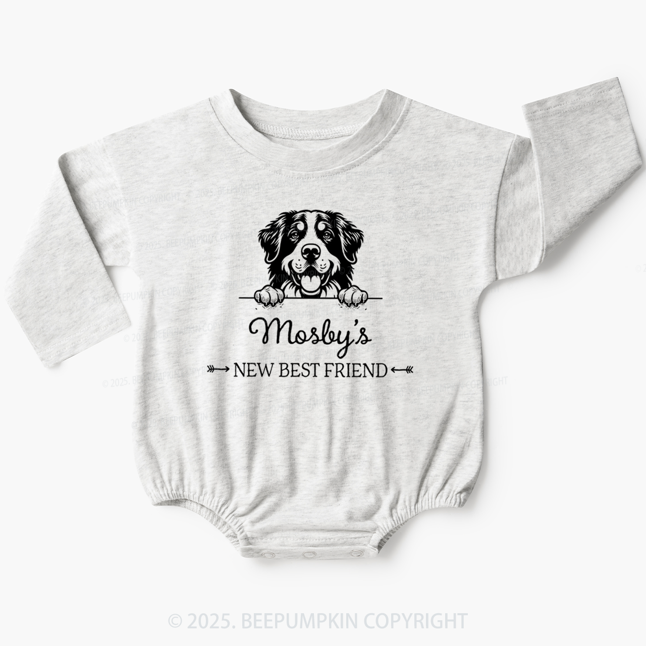 Personalized New Best Friend Baby Bubble Romper Beepumpkin