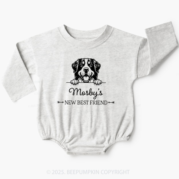 Personalized New Best Friend Baby Bubble Romper Beepumpkin