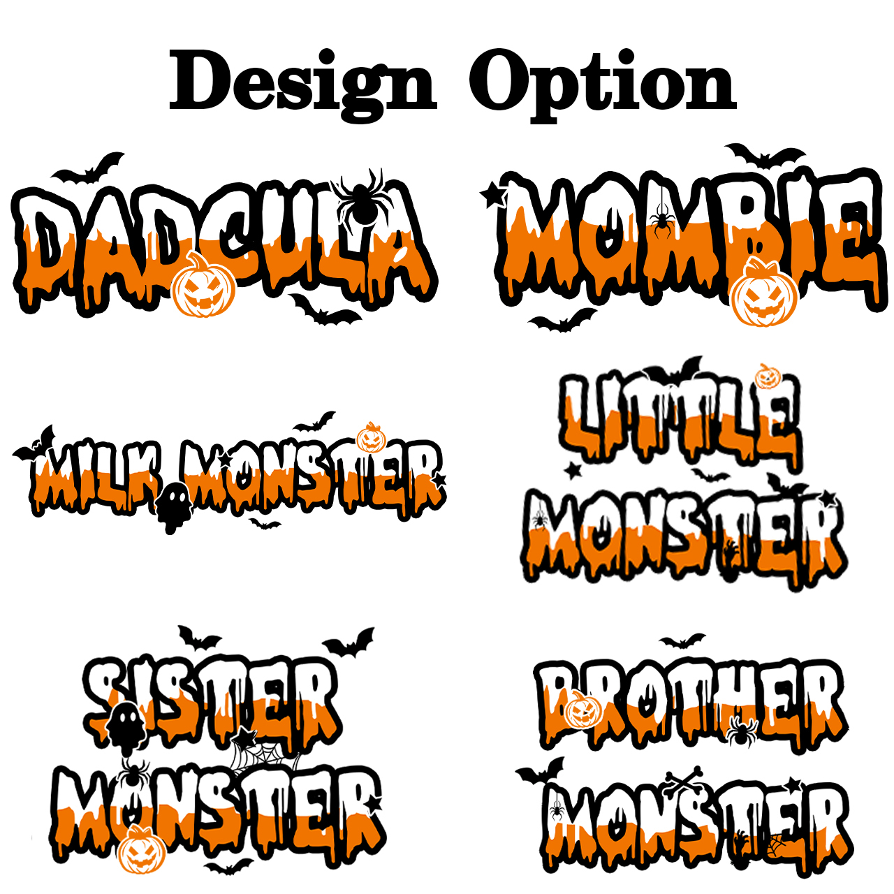 Personalized Monster Drip Halloween Family Matching Shirts